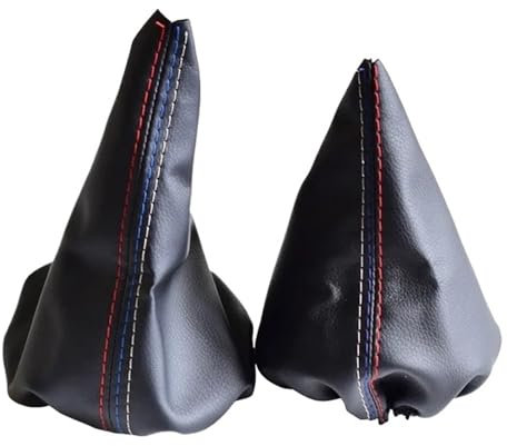 MEIZIYU Handbremsmanschette, Schaltsack, passend for BMW 3er-Reihe E36 E46 M3, Auto-Styling, Auto-Schalthebel, manuell, schwarzer Ledermanschette Auto-Schaltmanschette