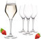 IMPERIAL Sektgläser 170ml Serie 'Rom' Set 4-Teilig Champagnergläser aus Crystalline Glas Sektglas Spülmaschinenfest