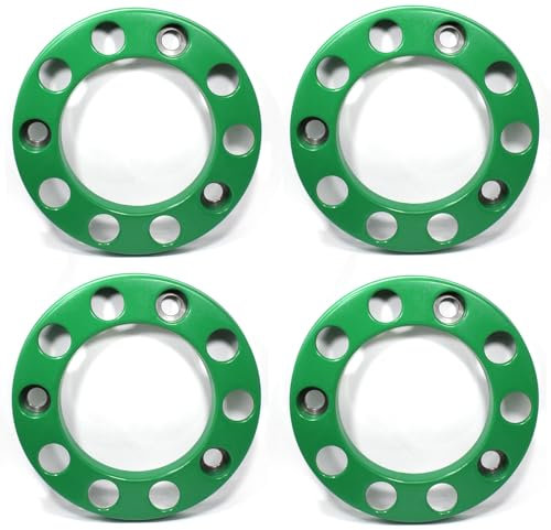 4X Radbolzenabdeckung Radkappen LKW 22,5 in Zoll Grun Plastik Kunststoff Radzierblenden