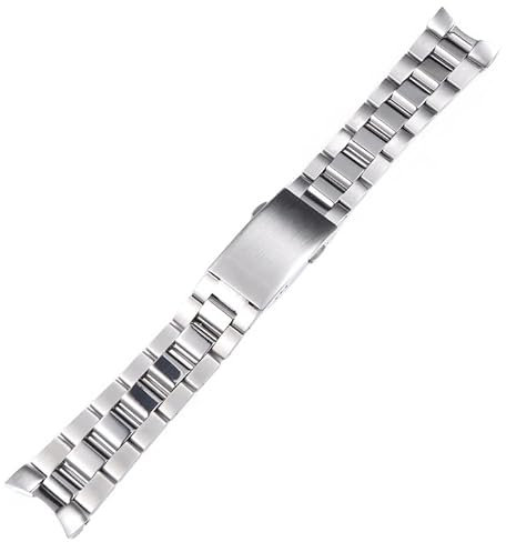 ZUC 22 mm massives Edelstahl-Armband für Tag Heuer Aquaracer, silbernes Herrenarmband mit Faltschließe
