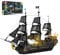 Reobrix 66036 Piratenschiff Modell Klemmbausteine,Groß Black Pearl Boot Schiff Bauspielzeugsets Mit Light, Segelschiff Modellbausatz，Geburtstagsgeschenk für Erwachsene und Jungen,(4708 Stücke)