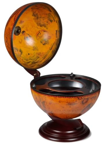 AJJHUUKI Outdoor Furniture-Tabletop Globe Bar Wine Stand Wood-Furniture
