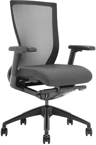 Eigentlich Schreibtischstuhl Netzrücken, Bürostuhl mit Multi Synchro zur Unterstützung der Wirbelsäule, ergonomischer Drehstuhl schwarz mit 3D-Armlehnen für Büro- oder Home-Office