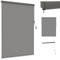 YRHome Toldo vertical de 180 x 250 cm, para exteriores, protección solar, para balcón, toldo vertical, protección visual, protección contra el viento, estor de aluminio con manivela y kit de montaje
