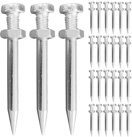 BESPORTBLE 30 Stück Rasennägel rasenlüfter Schuhe rasenpflege gartenwerkzeuge Gartenarbeit zubehör Garten Schuhe Belüfterpfahl aus Metall Garten-Rasenbelüfter-Nagel Rostfreier Stahl Silver