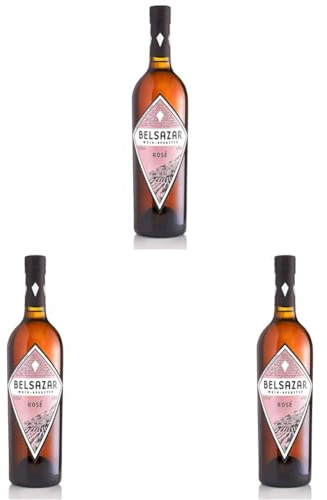 Belsazar Rose, Wein-Aperitif, vom Berliner Lebensgefühl inspiriert, gefertigt im Schwarzwald, ideal als Sommergetränk im Rose und Tonic, 14,5 Prozent vol, 750ml Einzelflasche (Packung mit 3)