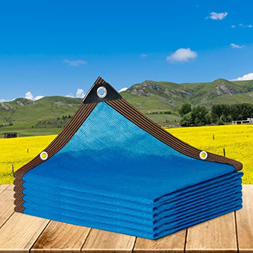 Paño de sombrilla de Verano, Red de Sombra Solar Transpirable, Red de Sombra Solar de Invernadero, para Invernadero jardín Patio Piscina Sombra Piscina estacionamiento (Azul) (4x8m/13.12x26.24ft)