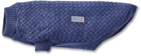 Wolters Strickpullover Square | Hundepullover für kühle Tage | Farbe Granitblau - Gr. 20 (Rückenlänge 19-21 cm)
