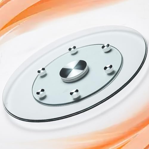 GSKFXJ 80 100cm Plateau De Service Rotatif Lazy Susan Assiette De Service en Verre Trempé Grande Plateau Tournant De Table pour Table À Manger(35in/90cm)
