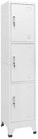 vidaXL Schließfachschrank mit 3 Fächern, 38 x 45 x 180 cm