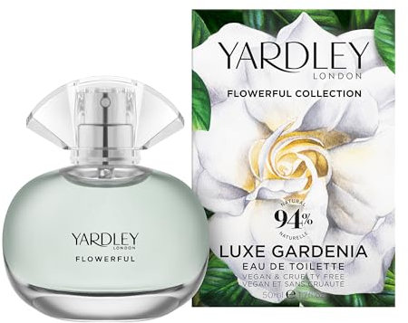 Yardley London Luxe Gardenia Eau de Toilette, blumiges Damenparfüm mit Noten von Bergamotte und Meersalz, elegantes Gardenia-Parfüm für Damen, 50 ml
