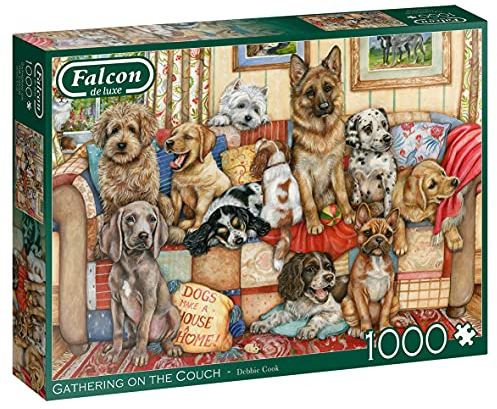 Jumbo, Falcon de luxe - Gathering on the Couch, Jigsaw Puzzles for Adults, 1000-Piece