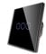 CNBINGO Touch Light Switch, Black Triple Light Switch, Tempered Glass Panel with LED Backlight, No Neutral Wire Required, 3-Gang 1-Way, AC 240V 500W/Gang