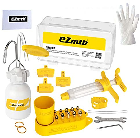 CYCEARTH Fahrrad Hydraulische Scheiben Bremse DOT Mineral Öl Bluten Kit Werkzeuge Für Shimano, SRAM,AVID, TEKTRO, MAGURA,Tekro,HS33 Serie MTB Rennrad Brems Reparatur Werkzeug (Upgraded)