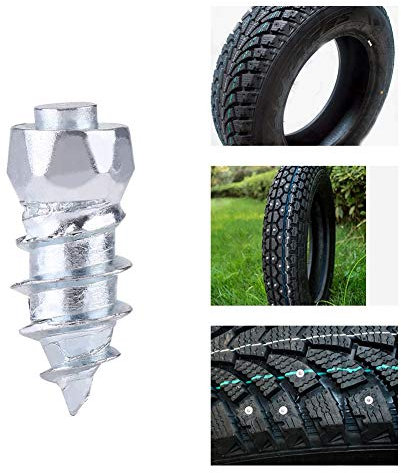 Dingln 100pcs 15mm / 0.59 Vis de goujon de pneu de roue Pointes de pneu de neige pour voiture Auto SUV ATV
