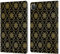 Head Case Designs Tiefschwarz Modernes Barock Leder Brieftaschen Handyhülle Hülle Huelle kompatibel mit Apple iPad Pro 11 2020/2021 / 2022