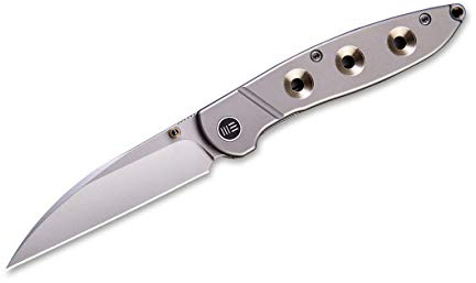 WE Knife Unisex – Erwachsene Schism Gold Taschenmesser, 17.1