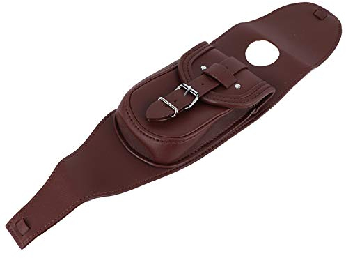 EBTOOLS Motorrad-Tankrucksäcke, Motorrad-PU-Leder-Benzintankabdeckung Panel Pad Lätzchen-Satteltasche Schneemobil-Aufbewahrungstasche mit Tasche Motorradzubehör(braun)