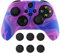 PlayVital Silikon Hülle für Xbox Series X & S Controller,Case Anti-Rutsche Schutzhülle Hülle Griffe Skin Weiches Gummi Grips für Xbox Series X & S Controller(Dreifarbig Pink & Lila & Blau)