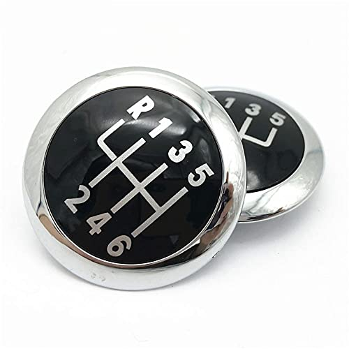 Pomo de cambio de marchas de 5/6 velocidades, tapa con emblema, palanca, palanca, mango de lápiz apto para Volkswagen VW Passat B6 2005-2011, accesorios de estilo de coche-6_Speed