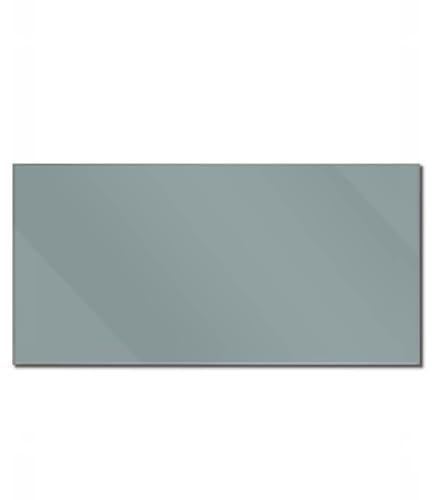 banjado Glas Magnettafel 120x60cm / Magnetwand Glas/Magnetpinnwand als Memoboard Glas/Pinnwand Magnettafel Küche, Büro, Kinderzimmer inkl. 4 Magnete & Montageset - Grau