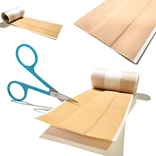 Leddy Living - Pansement Anatomique Hypoallergénique | Respirant & Imperméable | Ajustable & Découpable | Pour Peaux Sensibles | Vie Active, Couleur Chair, 100x6 cm, Polyéthylène (PE)