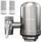 Vortopt Filtro Rubinetto in Acciaio Inossidabile, 400 Galloni Filtro Acqua Rubinetto, Depuratore Acqua Rubinetto, Rimuove Sabbia, Cloro e Cattivo Gusto, T2 (2 Filtri Incluso)