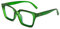 Amorays Lesebrille Oversize Square Frame Vintage mit Anti-Licht Blau Linsen Reißverschluss Feder Brille Presbypia Leser für Damen Herren 6561NEW(grün,+1.5)