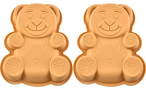 Wenxiaw Silikon Backform Teddybär Bärchen Backform Backform Bär Groß für Eindrucksvolle Kreationen, Teddy Kuchenbackform Für Geburtstage Partys Hochzeiten Und Andere Anlässe