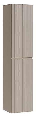 Muebles Slavic Armario Alto de baño Iconic Cashmere, Armario de baño Colgante, Puertas acanaladas, Color Cachemir