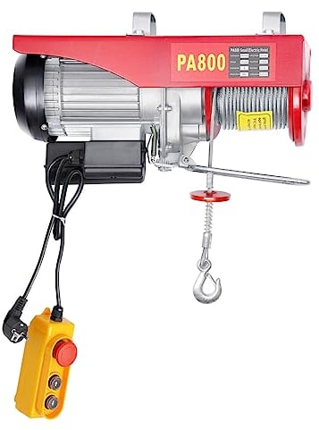 Elektrische Seilwinde, 400kg bis 8000kg Hubhöhe 6-12m Seilzug Motorwinde 1300W Kupfermotor Flaschenzug 4/8m/min Hubgeschwindigkeit Hebezug mit Fernbedienung Seilhebezug Kettenzug