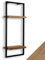 holz4home® Wandregal High, Schwarz gerahmt | 30x15x70cm | Mit Baumkante, Natur geölt | Inkl. Befestigungen aus Stahl für Schweberegal Industrial Flair