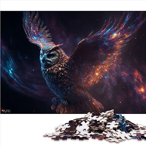 SIBREA Puzzle Eule 1000 Teile Holzpuzzle für Erwachsene und Kinder, Naturgetreu, 50x75 cm, 1000 Teile, 1 Set, 1 Puzzle