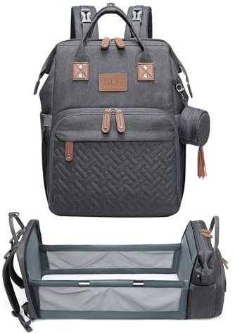 JOLLITO Wickeltasche, Rucksack, GRAU, Large, Classic