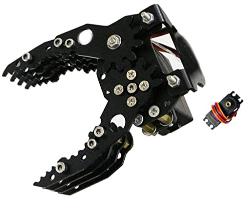 Luwecf G6 DIY Metall Roboterroboter Standard Greifer 996R Servo, Schwarz