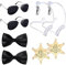 8 Pcs Ring Security Hochzeit Sicherheitsset,Hochzeitssonnenbrille Ringträger Antrag Ringträger Geschenke,Ring Sicherheitsabzeichen für Kinder Hochzeits Requisiten Polizei FBI Cosplay (Mehrfarbig8)