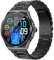 Knauermann PRO 3 (2024) Schwarz - Gesundheitsuhr Smartwatch mit Telefoniefunktion - EKG + HRV und SOS Funktion - AMOLED Display- BT Bluetooth - Schlafapnoe - Titanband Schwarz, 14-24, rund