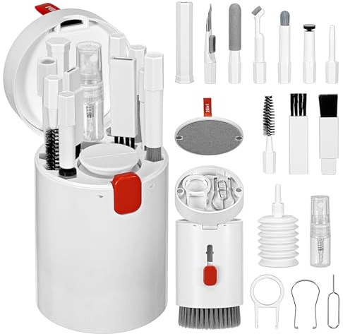 MumdoYAL 20 in 1 Kit Pulizia Elettronica Multifunzionale Portatile,kit pulizia telefoni,kit pulizia fotocamera,pulizia schermo pc,pulisci tastiera pc,kit pulizia pc