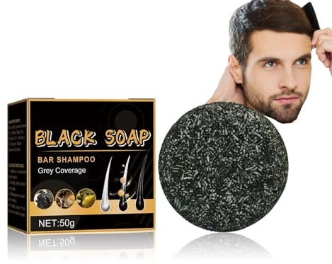 Grau Glanz Seife, Spartan - Gray Hair Reverse Bar, Grau Glanz Haar Revitalisierungsbar,Charcoal Shampoo Bar, Natural Hair Darkening Shampoo Bar, Solid Shampoo Bar (1PC)