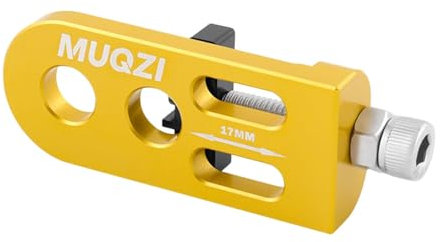 Dickly Fahrradkettenspanner, Singlespeed-Kettenspanner aus Aluminiumlegierung, Fahrradkettenspannungsregler für BMX, die meisten Fahrräder, Gold