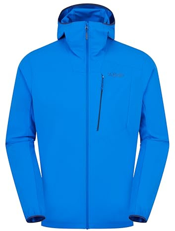 Rab Herren Borealis Alpine Hoody Jacke - Leichter wasserabweisender Mantel zum Wandern & Klettern, Maya Blue, L