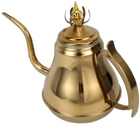 OKUMEYR Edelstahl Teekessel Für Herd Mit Siebeinsatz Teekanne Mit Griff Aus Reiseteekessel Zum Brühen Von Losen Teeblättern Und Teebeuteln