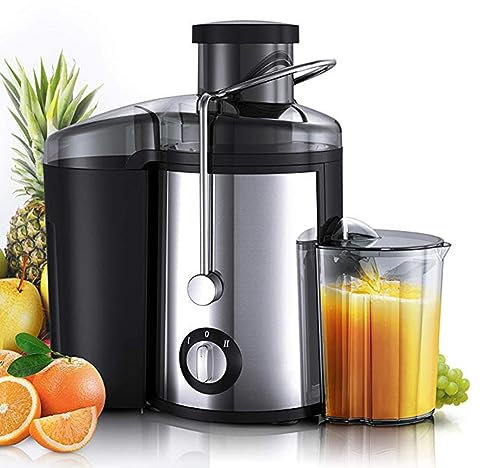 LXWKAI Presse-Agrumes centrifuge, Presse-Agrumes en Acier Inoxydable, goulotte d'alimentation Large de 65 mm, Convient pour la cafétéria des magasins de Fruits