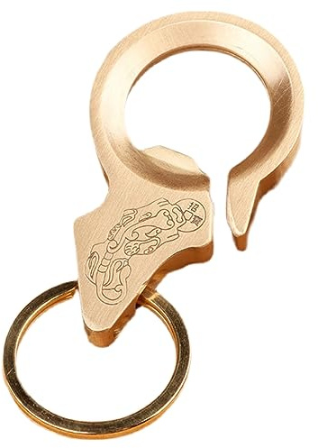 CQEAZ Bottle Opener Brass Keychain Keyring Openers Keys for Men Women Small and Practical