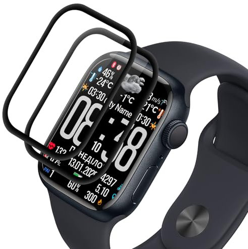 2 Pezzi Vetro Temperato per Apple watch Series 6/5/4/SE 40mm, Vetro Protettivo, Ultra HD, Senza Bolle, Anti-Graffio, Alta Trasparente, Folie