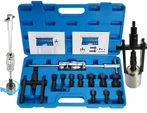 XSTARYE Upgrade Fahrrad Innenlager Abzieher mit Gleithammer & Zweiarmigem Abzieher Sackloch Innen Lagerabzieher Radlager Abzieher Set mit 8 erweiterbaren Spannzangen(8-32mm)