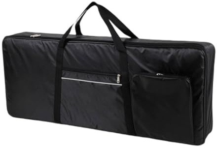 AMSLSIU Piano Padded Case Electronic Organ Keyboard Bag Protective Cover Portable Anti-Shock Waterproof Handbag Backpack, Black