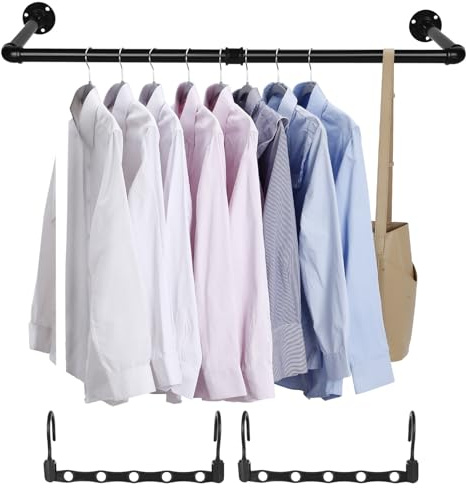 McBlast 1 Unidad Perchero Pared Industrial 88cm con 2 Perchas