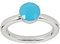 La Luna Design Damen-Ring Sterling-Silber 925 rhodiniert Türkisachat Türkis-Achat RW19