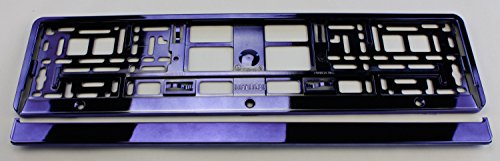 ZentimeX Z788687 Kennzeichenhalter Kennzeichenhalterung lila glänzend Hochglanz für DE-Standard Kennzeichen 1 Stück